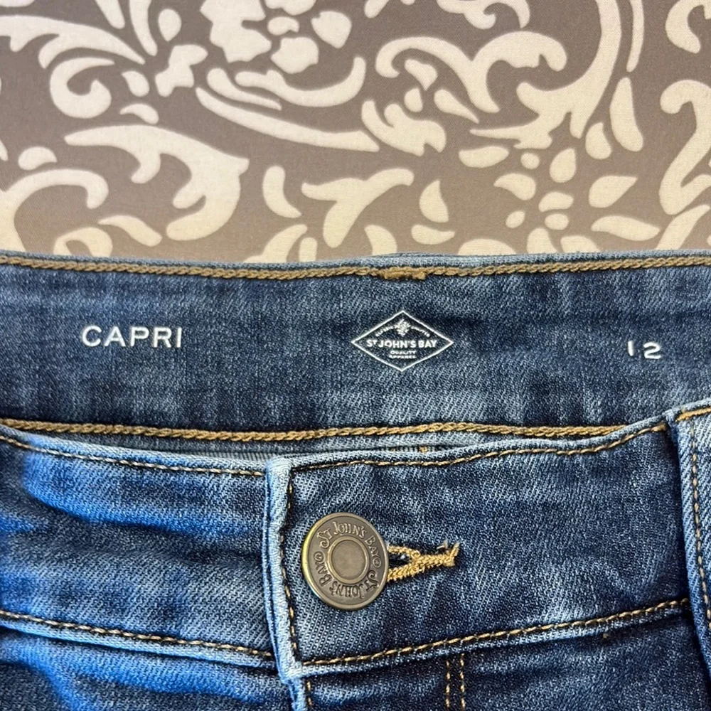 St John’s Bay Blue Ankle Cropped Jeans - Picture 3 of 3